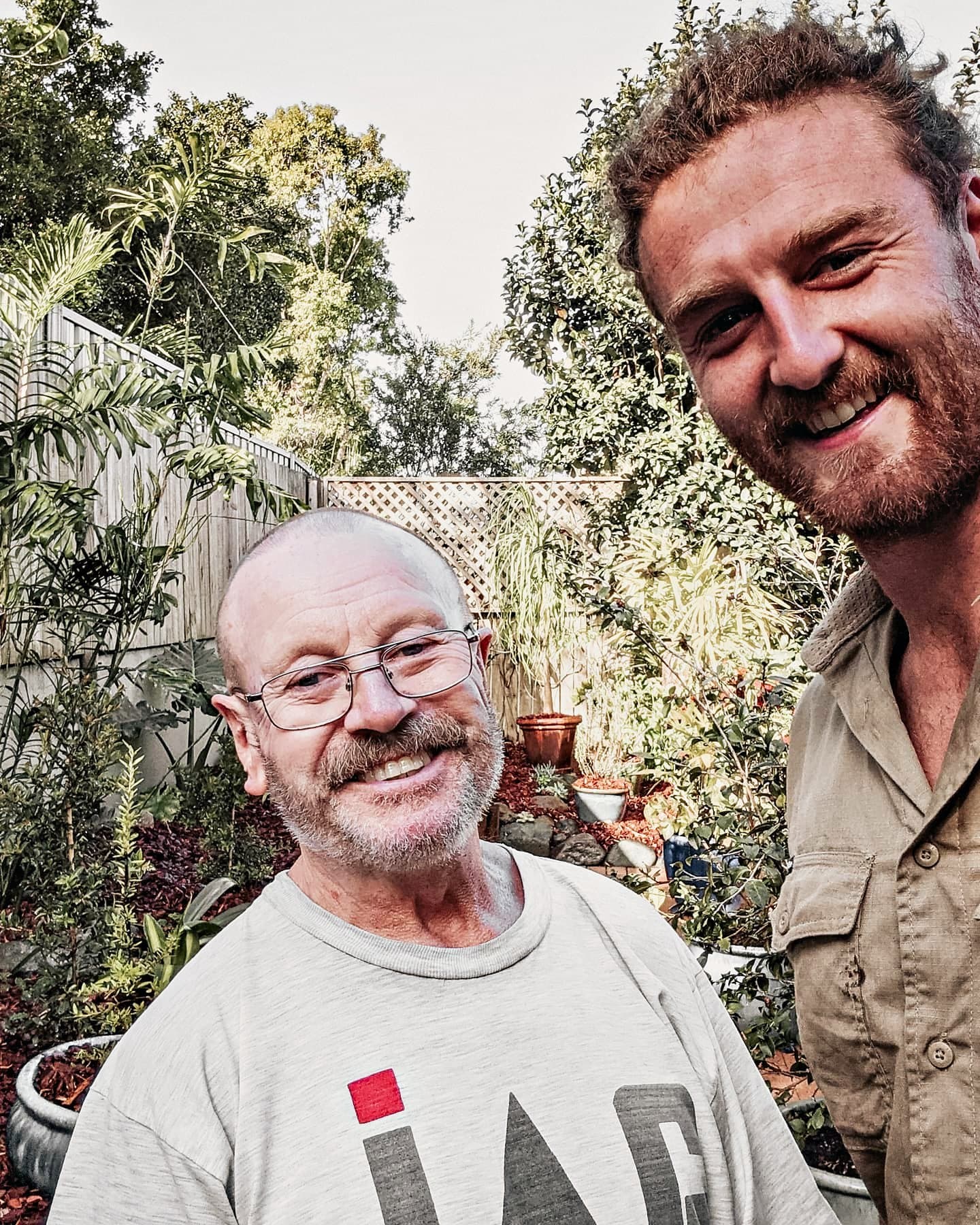 Chris with a happy Loving Your Garden client