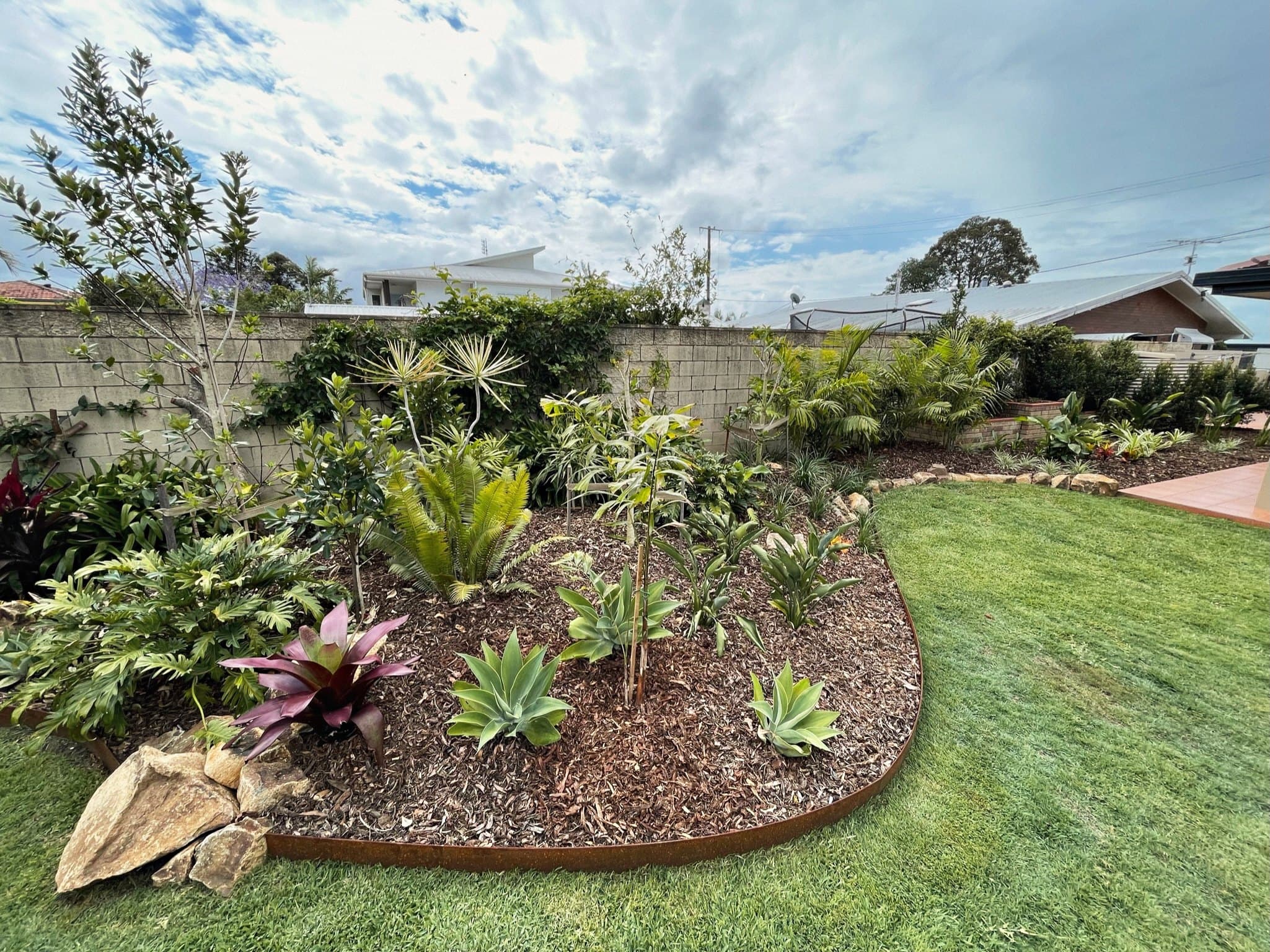 Native planting design with layered textures